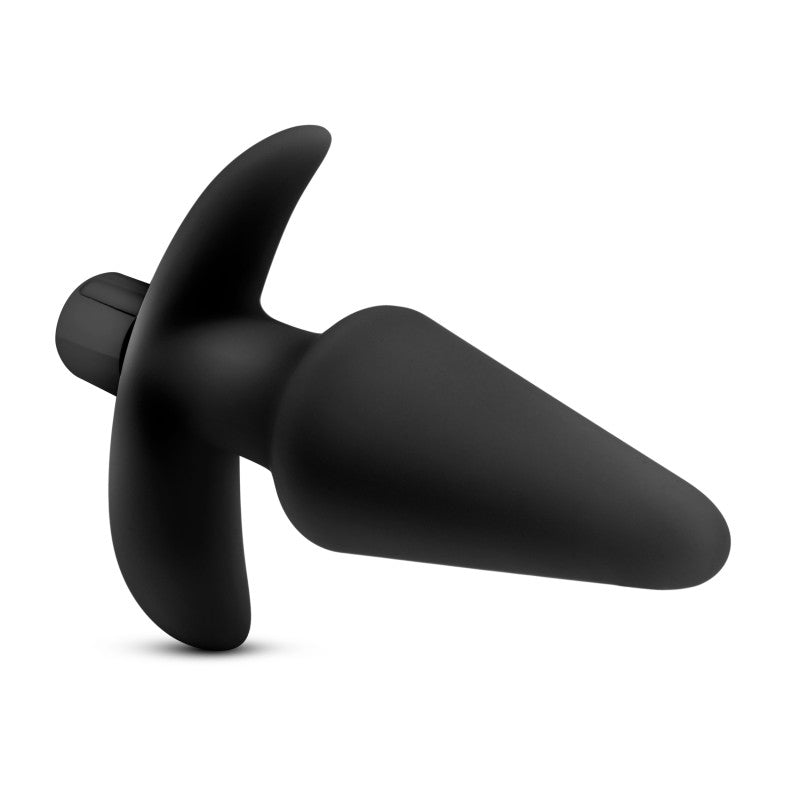 Anal Adventures Platinum Silicone Vibrating 5 Inch Anal Plug Black > Anal Range > Butt Plugs