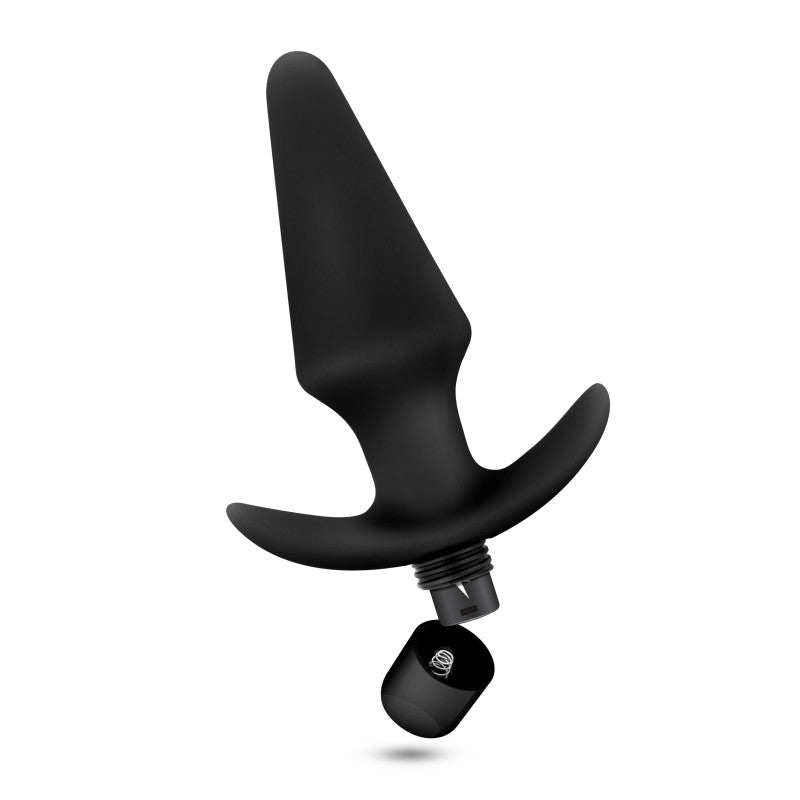 Anal Adventures Platinum Silicone Vibrating 5 Inch Anal Plug Black > Anal Range > Butt Plugs