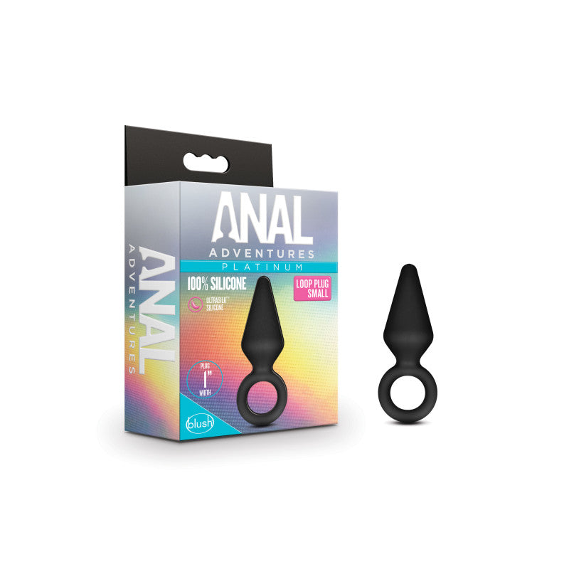 Anal Adventures Platinum Silicone Anal Loop Plug Small