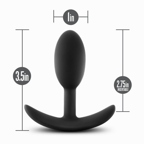 Anal Adventures Platinum Silicone Vibra Slim Plug Small Butt Plugs - Vibrating