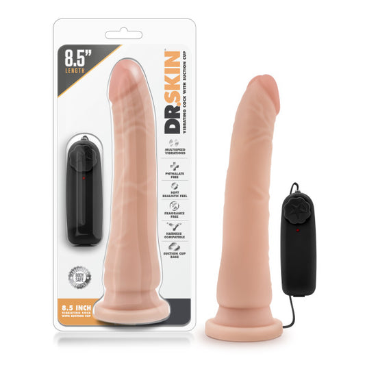 Dr. Skin 8.5'' Vibrating Realistic Cock -  21.6 cm Vibrating Dong