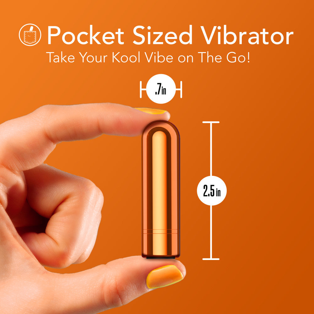 Kool Vibes Mini Bullet in Tangerine Orange > Vibrators > Mini Vibrators