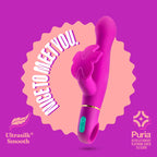 Aria Naughty AF Plum 18.4 cm Butterfly Vibrator > Vibrators > Ladies > Rabbit
