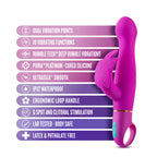 Aria Naughty AF Plum 18.4 cm Butterfly Vibrator > Vibrators > Ladies > Rabbit