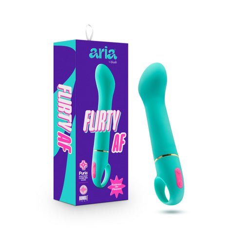 Aria Flirty Af Teal 16.5 Cm Vibrator Teal > Sex Toys For Ladies > G-Spot Vibrators