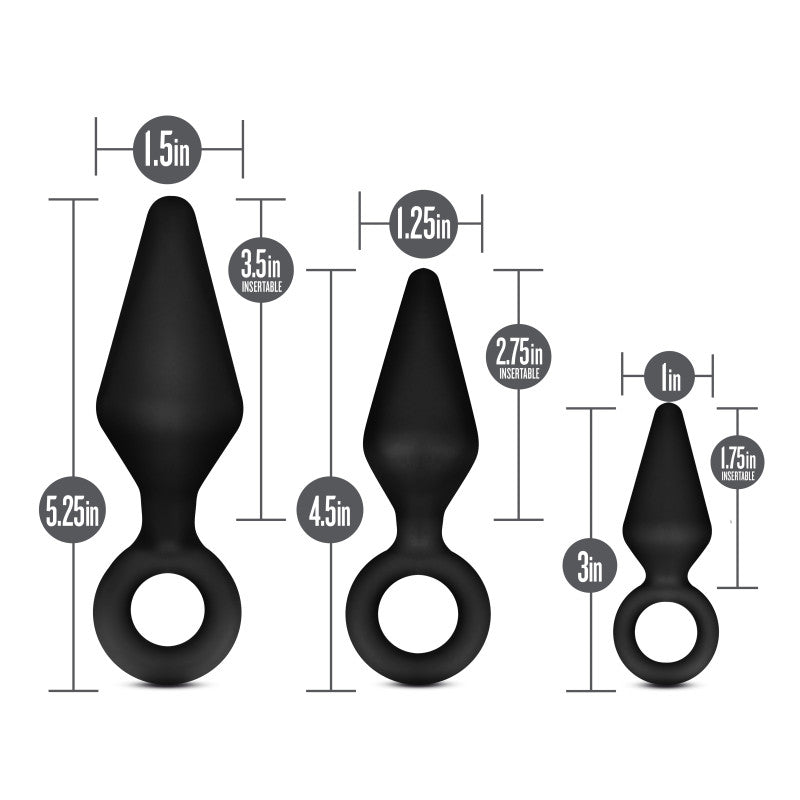 Anal Adventures Platinum Silicone Loop Anal Plug Kit (3 Inch) Secondary image
