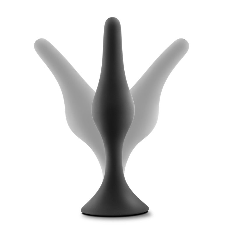 Silicone Beginner Anal Plug Kit with 3 Graduated Plugs Black > Anal Range > Butt Plug Kits