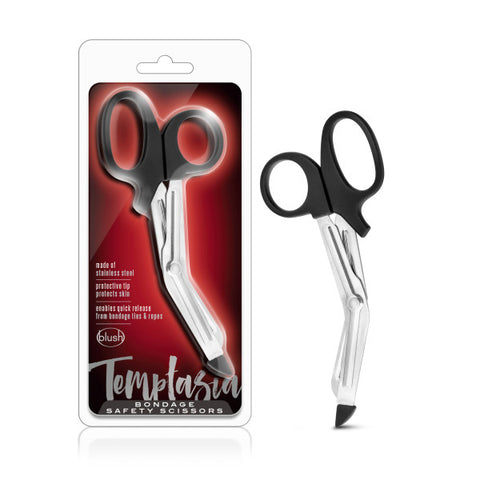 Temptasia Safety Scissors for Bondage and Restraint Release Black Rope