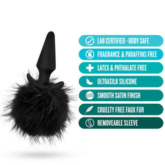 Anal Adventures Platinum Rabbit Tail Plug