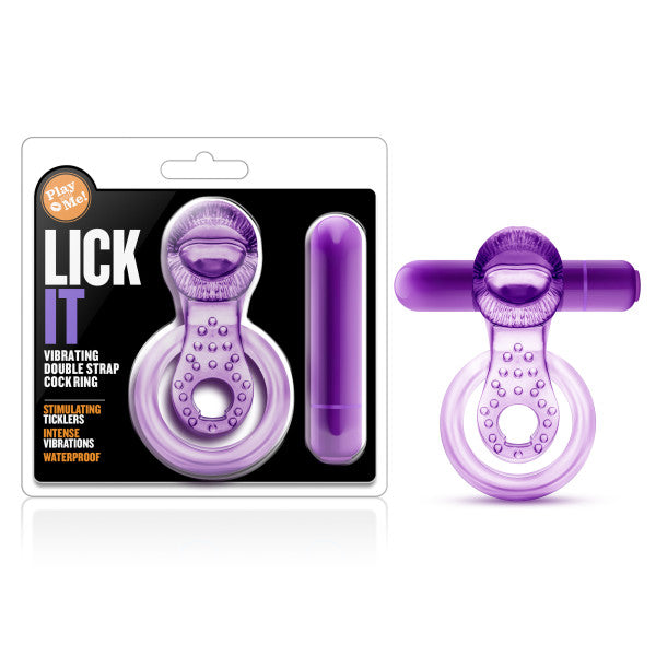 Vibrating Double Strap Cockring in Purple > Cock Ring > Vibrating
