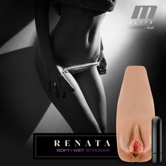 M Elite Soft and Wet - Renata - Vibrating Vagina Stroker