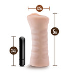 M For Men Rain Vanilla Realistic Vibrating Sleeve Toy > Sex Toys For Men > Masturbators > Vibrating