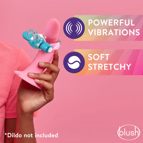 Play With Me Bull Vibrating Cock Ring Blue for Pleasure Cock Rings Vibrating
