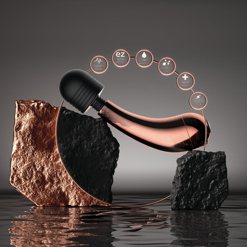 Lush Callie USB Rechargeable Mini Massager Wand with Rose Gold Accents Compact Design > Sex Toys > Mini Massagers