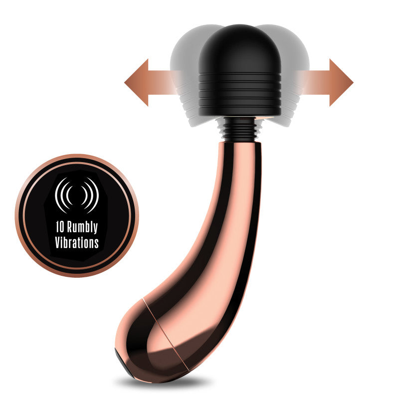 Lush Callie USB Rechargeable Mini Massager Wand with Rose Gold Accents Compact Design > Sex Toys > Mini Massagers