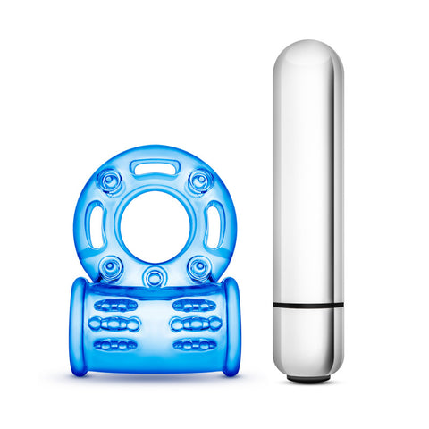 Stay Hard Vibrating Bull Ring (Blue) – 10 Function Vibrating Cock Ring > Cock Ring > Vibrating