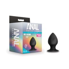 Anal Adventures Platinum Silicone Anal Stout Plug Medium