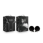 Noir Pom Adjustable Nipple Clamps with Black Furry Tips – Sensation Play Accessory Default Title > Sex Toys > Nipple Clamps