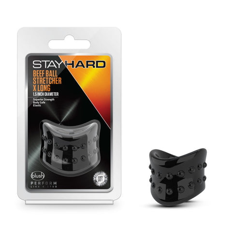 Stay Hard Beef Ball Stretcher X Long Ball Stretcher Ring Black Ball Stretcher