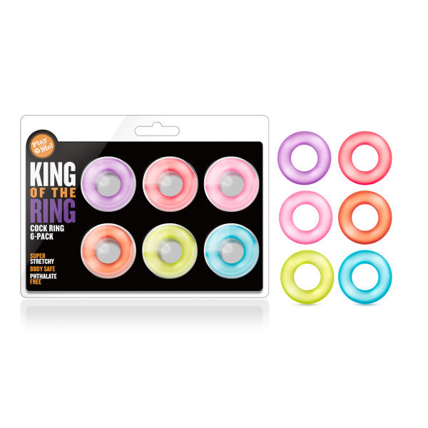 King of the Ring - Coloured Cock Rings - Set of 6