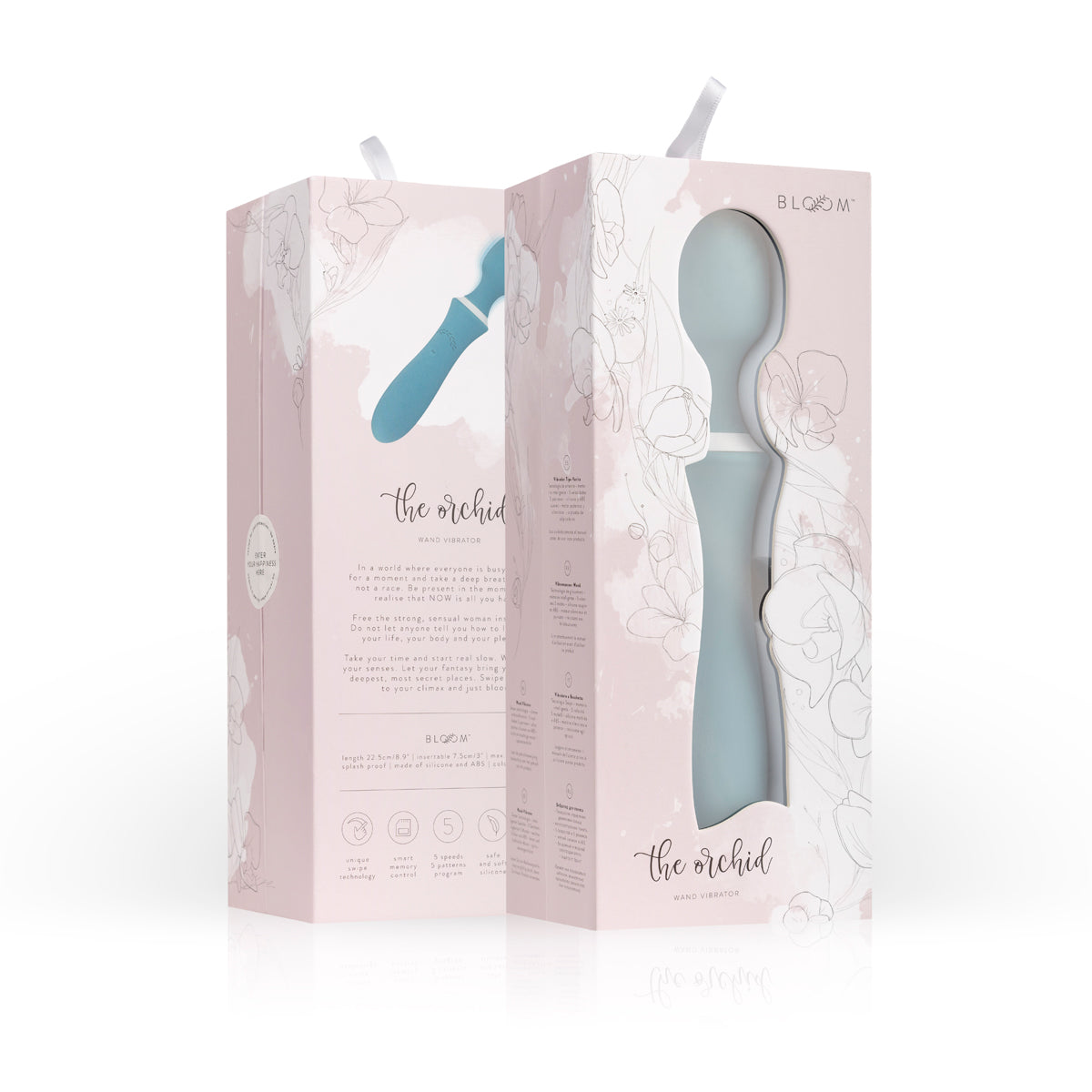 Bloom The Orchid Swipe Technology Wand Vibrator > Sex Toys > Massage Wands