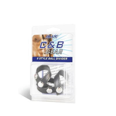 Blue Line 8 Style Ball Divider Cockring with Adjustable Fit Default Title Ball Stretcher