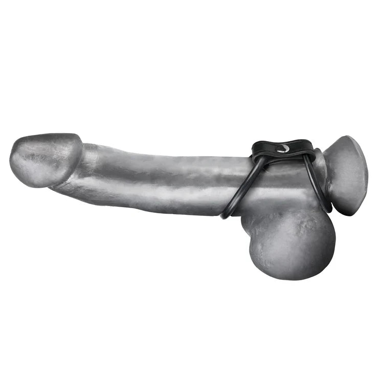 Electric Eel Blue Line Duo Soft Stretchy Rubber Cock and Ball Ring - Durable Ring > Clothes > Mens Leather
