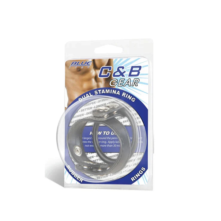 Electric EEL Blue Line Dual Stamina Snap Ring – Dual-Ring Design Performance Ring > Clothes > Mens Leather