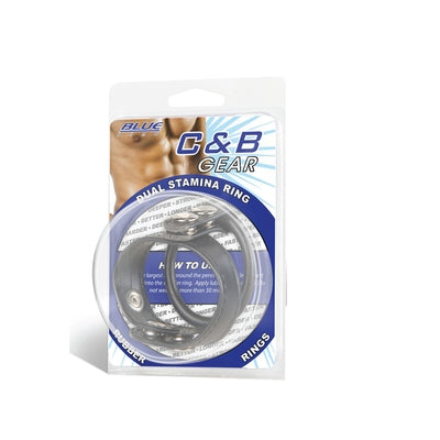 Blue Line Dual Stamina Ring for Enhanced Size and Endurance Default Title COCK RINGS