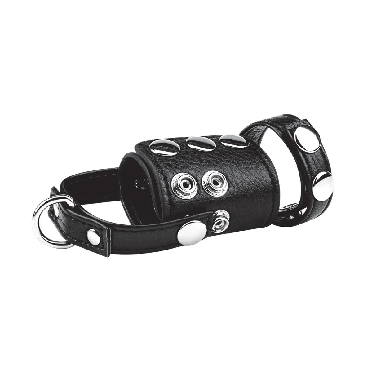 Blue Line Cock Ring with Ball Stretcher and Optional Weight Ring 2 Inch > Clothes > Mens Leather
