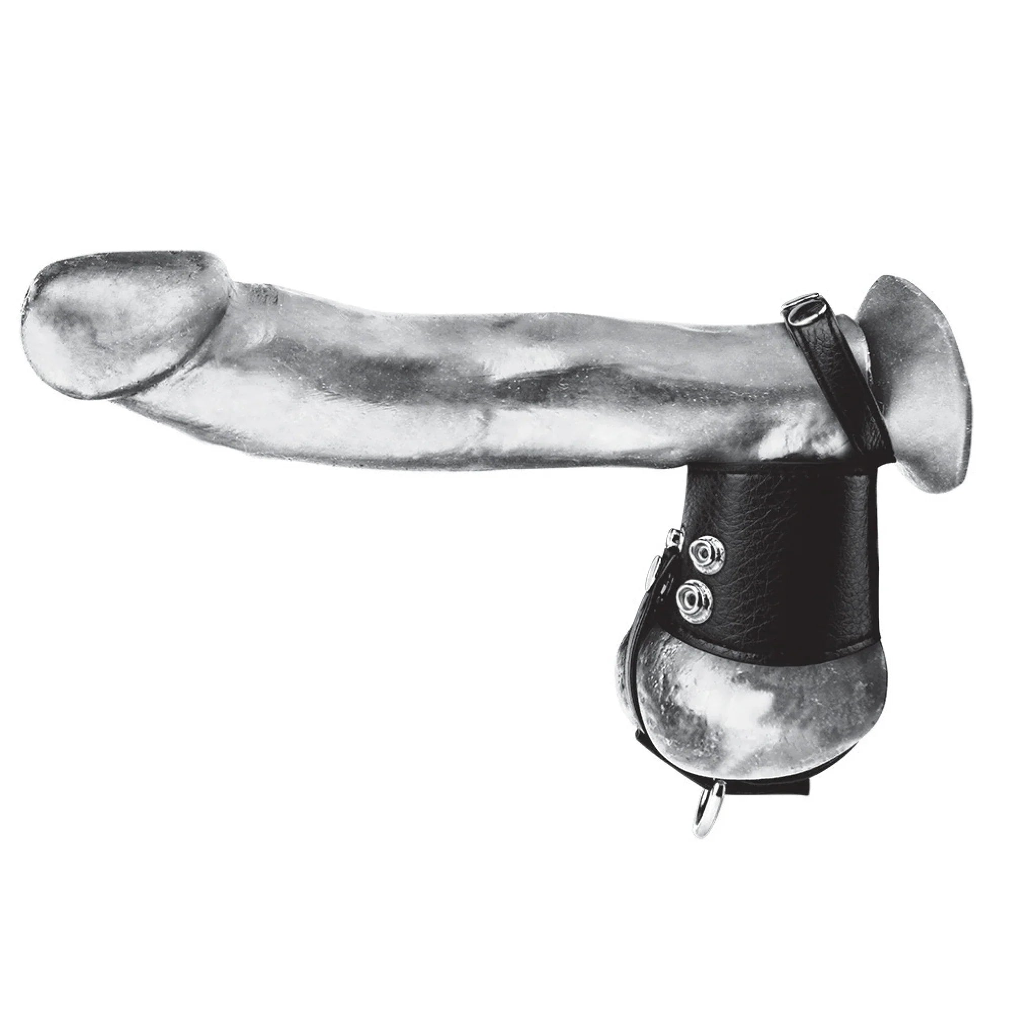Blue Line Cock Ring with 2 Inch Ball Stretcher and Optional Weight Ring Secondary image