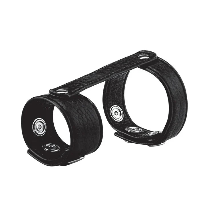 Blue Line Duo Snap Cock And Ball Ring Medium and Large Size > Clothes > Mens Leather