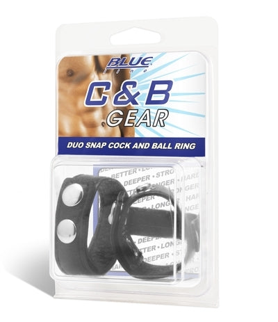 Blue Line Duo Snap Cock And Ball Ring Medium and Large Size Default Title COCK RINGS