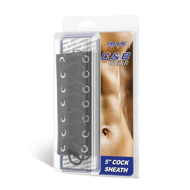 Blue Line Cock Sheath with Adjustable Fit and Metal Loop > Clothes > Mens Leather