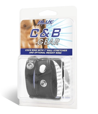 Blue Line Cock Ring with 1 Inch Ball Stretcher and Optional Weight Ring Default Title COCK RINGS