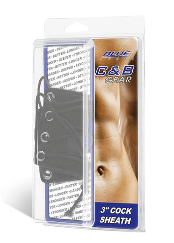 Blue Line 3 Inch Cock Sheath with Adjustable Support and Metal Loop Default Title SLEEVES