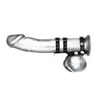 Blue Line Double Cock And Ball Strap With Leash Lead Adjustable Male Genital Constriction Gear > Clothes > Mens Leather