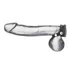Blue Line T-Style Silicone Cock Ring With Ball Divider Closure > Clothes > Mens Leather