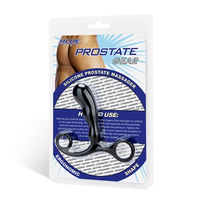 Blue Line Prostate Silicone Massager with Ergonomic Shape and External Tickler Secondary image