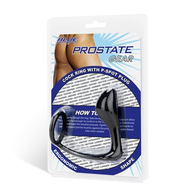 Blue Line Cock Ring With P-Spot Plug – Toy Default Title Prostate Tools