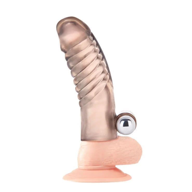Blue Line Vibrating Penis Enhancing Sleeve Extension 5.25 Inch Secondary image