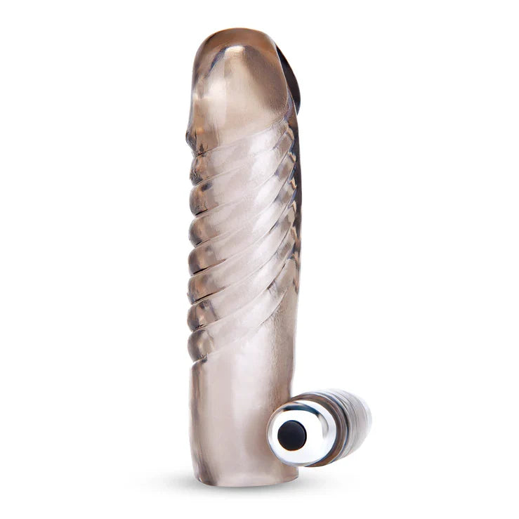 Blue Line Vibrating Penis Enhancing Sleeve Extension 5.25 Inch > Sex Toys For Men > Penis Sleeves