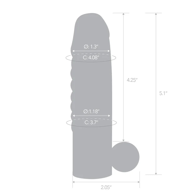 Blue Line Vibrating Penis Enhancing Sleeve Extension 5.25 Inch > Sex Toys For Men > Penis Sleeves