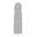 Electric EEL | Blue Line 6 Ribbed Realistic Penis Enhancing Sleeve Extension