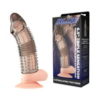 Blue Line 6.5 Inch Triple Texture Penis Enhancer Sleeve Extension > Sex Toys For Men > Penis Sleeves