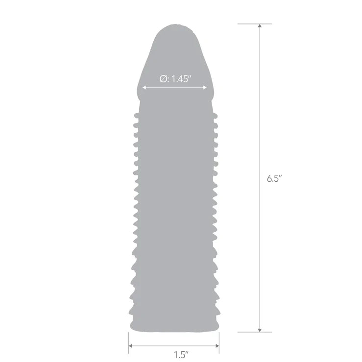 Blue Line 6.5 Inch Triple Texture Penis Enhancer Sleeve Extension > Sex Toys For Men > Penis Sleeves