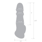 Blue Line Girthy Penis Enhancing Sleeve Extension 6.75 Inch > Sex Toys For Men > Penis Sleeves