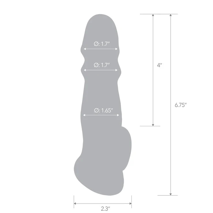 Blue Line Girthy Penis Enhancing Sleeve Extension 6.75 Inch > Sex Toys For Men > Penis Sleeves