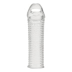 Blue Line Clear Textured Sleeve Extension – Flexible Penis Enhancer > Sex Toys For Men > Penis Sleeves
