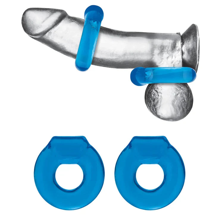 Electric EEL | Blue Line 2-Pack Ultra-Stretch Stamina Endurance Ring